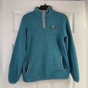 L.L. Bean quarter button up sweatshirt women’s size M